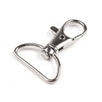 karabiner 25 mm-es (rugós), forgó 28*40 mm EZÜST színű (szalagos)
