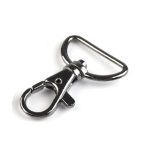 karabiner 25 mm-es (rugós), forgó 28*40 mm nikkel FEKETE színű (szalagos)
