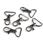 karabiner 25 mm-es (rugós), forgó 28*40 mm nikkel FEKETE színű (szalagos)