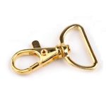 karabiner 25 mm-es (rugós), forgó 28*40 mm ARANY színű (szalagos)