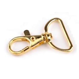   karabiner 25 mm-es (rugós), forgó 28*40 mm ARANY színű (szalagos)