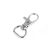 karabiner (rugós), forgó 16*38 mm EZÜST színű (szalagos)
