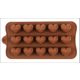 Szilikon bonbon forma - szív alakú bonbon készítéséhez (15 db-os)