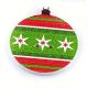 Karácsonyfadísz, színes gömb alakú fa gomb, SZINES (10 db/csomag)