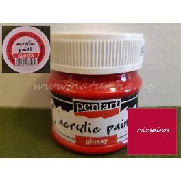 akril festék, fényes RÚZSPIROS (Pentart) - 50 ml
