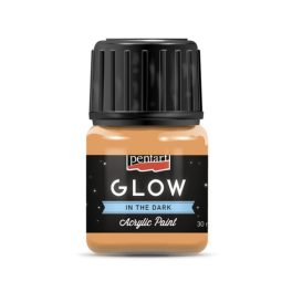   akril festék, GLOW sötétben világító, NARANCS (Pentart) - 30 ml