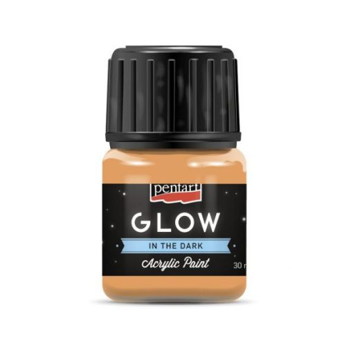akril festék, GLOW sötétben világító, NARANCS (Pentart) - 30 ml