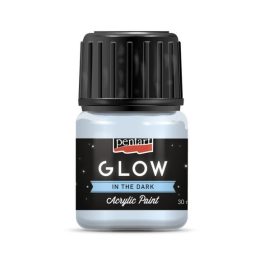   akril festék, GLOW sötétben világító, KÉKESFEHÉR (Pentart) - 30 ml