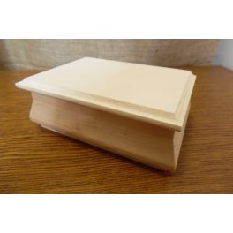   Fa ékszertartó doboz, TÉGLALAP alakú (14*10*5,5 cm), natúr, ÍVES