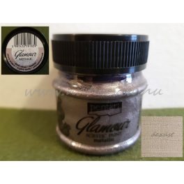 akril festék, glamour metál, ÓEZÜST (Pentart) - 50 ml