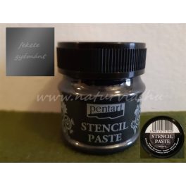 stencilező paszta, metál fényű, FEKETE GYÉMÁNT (50 ml)