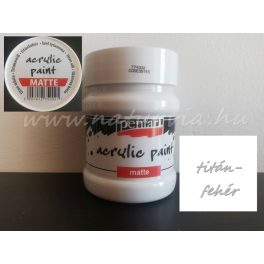 akril festék, matt, TITÁNFEHÉR (Pentart) - 230 ml