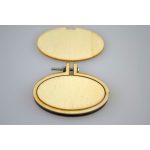 fa medál szett, mini, fekvő OVÁLIS (mini hímzőkeret, hímzőráma) 45*27 mm
