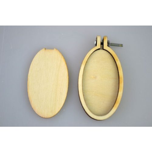 fa medál szett, mini, álló OVÁLIS (mini hímzőkeret, hímzőráma) 27*45 mm