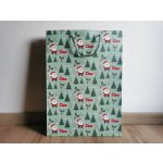 Papír dísztasak, papírtáska, papír tasak (XL méret - 45*31 cm), KARÁCSONYI mintával (MIKULÁS 04.)