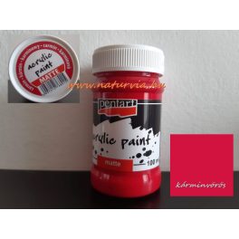   akril festék, matt, KÁRMINVÖRÖS / KÁRMIN PIROS (Pentart) - 100 ml