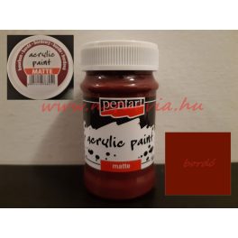 akril festék, matt, BORDÓ (Pentart) - 100 ml