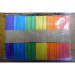   Fa pálcika, spatula, SZÍNES (6 féle szín, 150 db / csomag) 70*7 mm KICSI