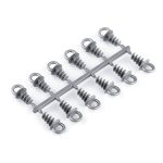 betekerhető akasztó hungarocell (polisztirol) díszekhez, SZÜRKE / EZÜST (1,1*2,5 cm) 12 db / csomag