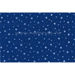   Filc, barkácsfilc anyag A4 (20*30 cm) méretben, mintás CSILLAGOS / CSILLAG MINTA SÖTÉTKÉK alapon