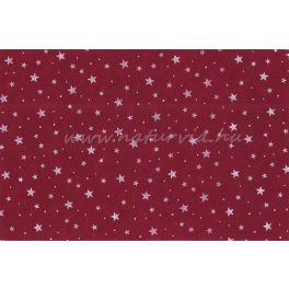   Filc, barkácsfilc anyag A4 (20*30 cm) méretben, mintás CSILLAGOS / CSILLAG MINTA BORDÓ alapon