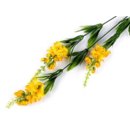   Művirág, műnövény CSOKOR levelekkel, virágokkal (77 cm), SÁRGA színű