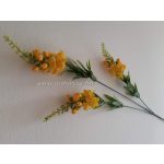 Művirág, műnövény CSOKOR levelekkel, virágokkal (77 cm), SÁRGA színű