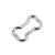 karabiner, 28*48 mm EZÜST színű, CSONT alakú