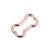 karabiner, 28*48 mm RÓZSAARANY / ROSE GOLD színű, CSONT alakú