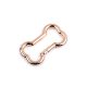 karabiner, 28*48 mm RÓZSAARANY / ROSE GOLD színű, CSONT alakú