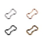 karabiner, 28*48 mm RÓZSAARANY / ROSE GOLD színű, CSONT alakú