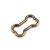 karabiner, 28*48 mm ÓSÁRGARÉZ színű, CSONT alakú