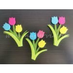 filc matrica csomag - SZINES TULIPÁN CSOKROK (3 db / csomag) - öntapadós