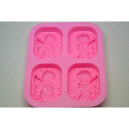   Szilikon forma, süteményforma - ANGYAL / ANGYALKÁS 2. (4 db-os) szögletes