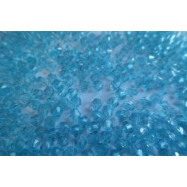   Akril gyöngy, bicone 4 mm, TÜRKIZ / TÜRKIZKÉK (10 g / csomag)