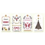 Filc, barkácsfilc anyag A4 (~ 20*30 cm) KARÁCSONYI mintás - RETRO AJÁNDÉKKÍSÉRŐ KÁRTYÁK 