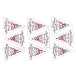 Filc, barkácsfilc anyag A4 (~ 20*30 cm) KARÁCSONYI mintás - SZARVASOS HÁROMSZÖGEK magyar