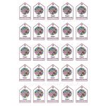 Filc, barkácsfilc anyag A4 (~ 20*30 cm) MAGYAROS - "MAGYAR KÉZMŰVES TERMÉK" feliratú cimke kalocsai mintával (5 * 3,5 cm)