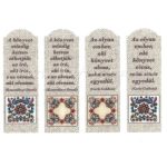 filc, barkácsfilc anyag A4 (~ 20*30 cm) NÉPI motívumos KÖNYVJELZŐ - vásárhelyi mintás / FOLK - HÓDMEZŐVÁSÁRHELY