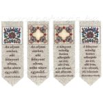filc, barkácsfilc anyag A4 (~ 20*30 cm) NÉPI motívumos KÖNYVJELZŐ - vásárhelyi mintás / FOLK - HÓDMEZŐVÁSÁRHELY