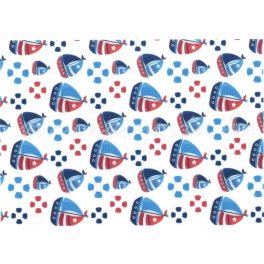   filc, barkácsfilc anyag A4 (~ 20*30 cm) NYÁRI – NAVY / kicsi HAJÓ / VITORLÁS