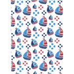 filc, barkácsfilc anyag A4 (~ 20*30 cm) NYÁRI – NAVY / kicsi HAJÓ / VITORLÁS