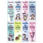 filc, barkácsfilc anyag A4 (~ 20*30 cm) MOTIVÁCIÓS KÖNYVJELZŐ - SIKERÜLNI FOG, SOHA NE ADD FEL felirattal, állatos