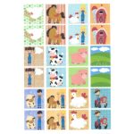 Filc, barkácsfilc anyag A4 (~ 20*30 cm) MEMÓRIA játék / kártya alap - FARM