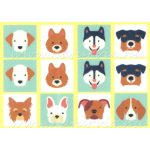 Filc, barkácsfilc anyag A4 (~ 20*30 cm) MEMÓRIA játék / kártya alap - KUTYÁK /KUTYUSOK
