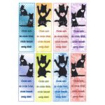 filc, barkácsfilc anyag A4 (~ 20*30 cm) KÖNYVJELZŐ, CICÁS "CICÁS LESZEK, AMÍG ÉLEK" felirattal