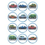 Filc, barkácsfilc anyag A4 (~ 20*30 cm) FIÚ mintás - AUTÓK körökben