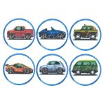 Filc, barkácsfilc anyag A4 (~ 20*30 cm) FIÚ mintás - AUTÓK körökben