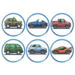 Filc, barkácsfilc anyag A4 (~ 20*30 cm) FIÚ mintás - AUTÓK körökben