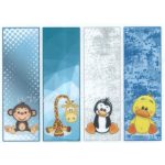 filc, barkácsfilc anyag A4 (~ 20*30 cm) KÖNYVJELZŐ cuki ÁLLATOKKAL, inkább FIÚS szinekben